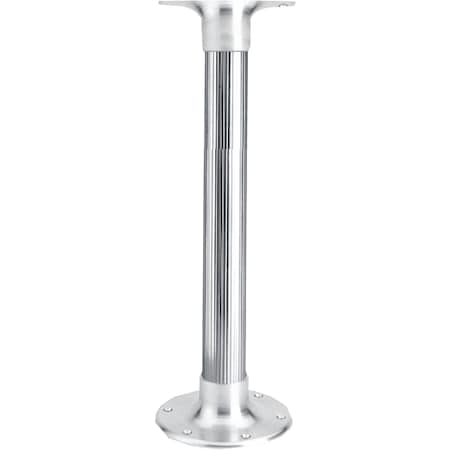Garelick EEz-in 75341 Table Pedestal 3-Pc Set, Surface Mount 7" Dia Bse w/Fluted Anodized Tube 2.25" x 30" H 75341